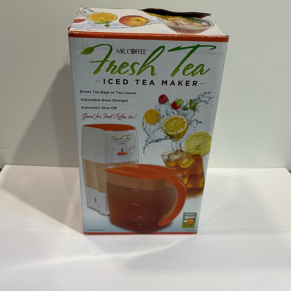 Mr. Coffee Other - NEW Mr. Coffee FRESH TEA Fast Brew 3-Quart Iced Tea Maker Machine ORANGE TM75